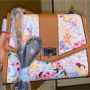 Dana Buchman Floral Satchel, Multi white